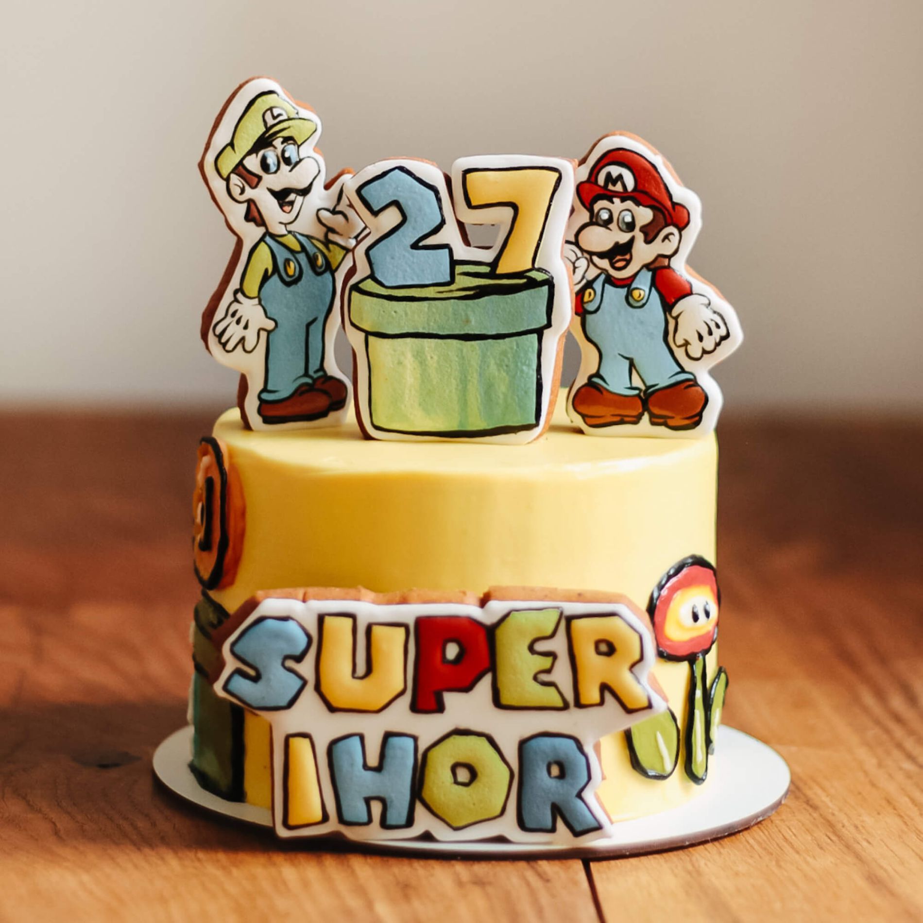 Декор торта «Super Mario»